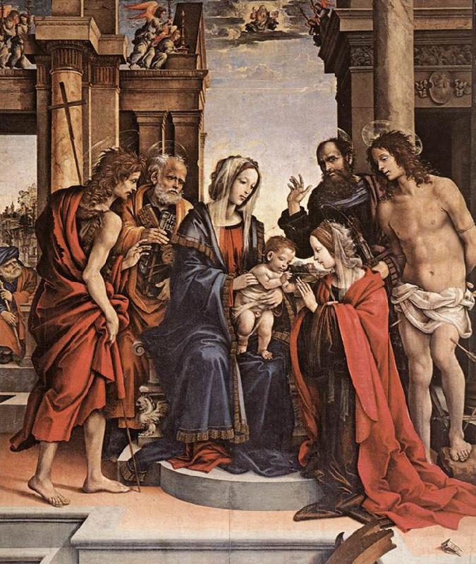 LIPPI, Filippino The Marriage of St Catherine gwt oil painting image